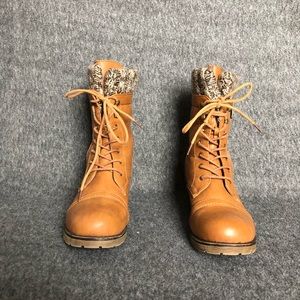Light Brown Combat Boots